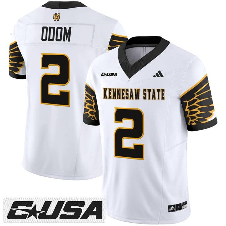Amari Odom Jersey #2 Kennesaw State Owls 2025 Vapor Limited Stitched by My Store NCAA Football Jerseys