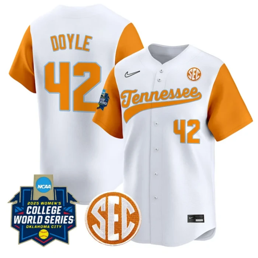 Amayah Doyle Jersey #42 Tennessee Volunteers Softball 2025 World Series Stitched White by My Store