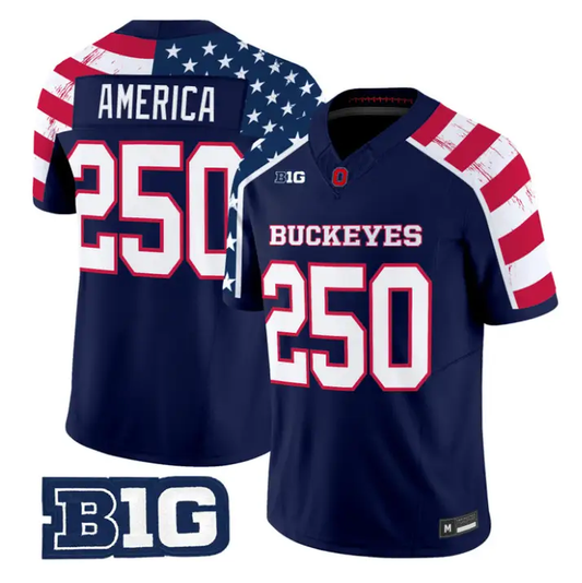 Bo Jackson Jersey #25 Ohio State America 250 Edition Vapor Limited Stitched by My Store NCAA Football Jerseys