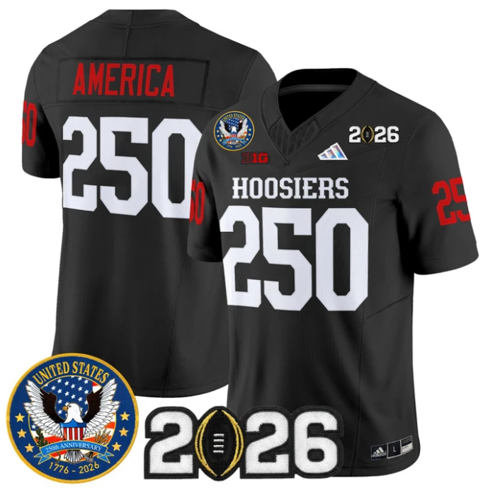 AmericaJersey #250 Indiana Hoosiers United States 250th 2026 Stitched by My Store NCAA Football Jerseys