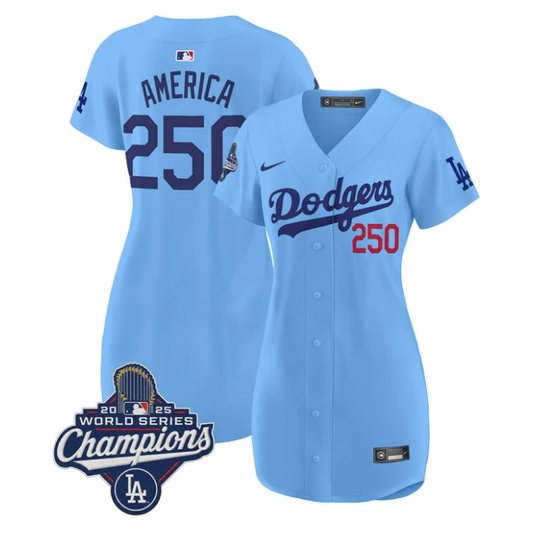 America Dress #250 Dodgers 2025 World Series Champions Stitched by My Store