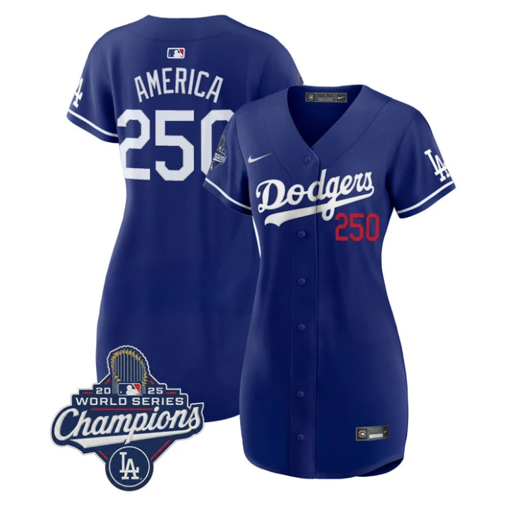 America Dress #250 Dodgers 2025 World Series Champions Stitched by My Store