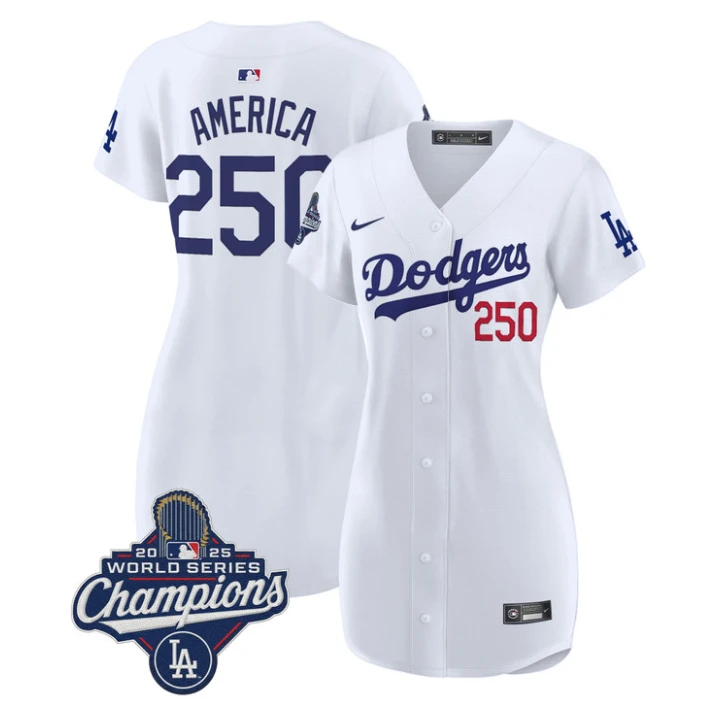 America Dress #250 Dodgers 2025 World Series Champions Stitched by My Store