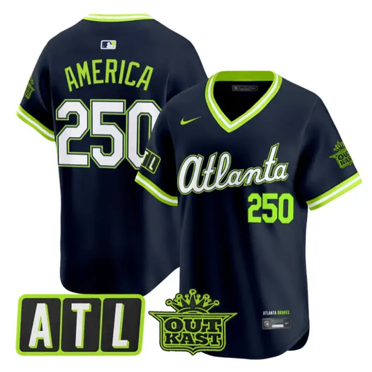 America Jersey #250 Atlanta Braves 2026 City Connect Outkast Stitched by My Store