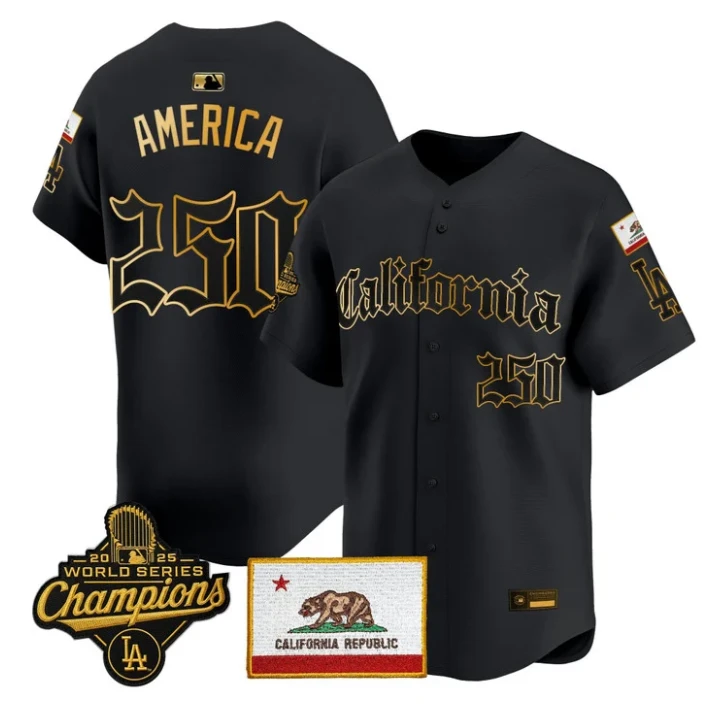 America Jersey #250 Dodgers California Gothic Edition Stitched by My Store