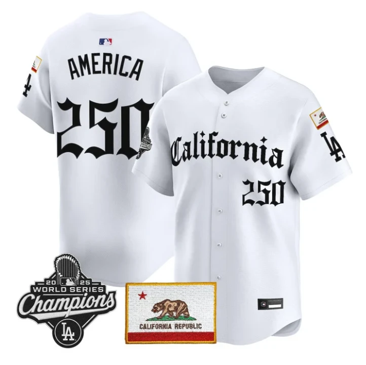 America Jersey #250 Dodgers California Gothic Edition Stitched by My Store