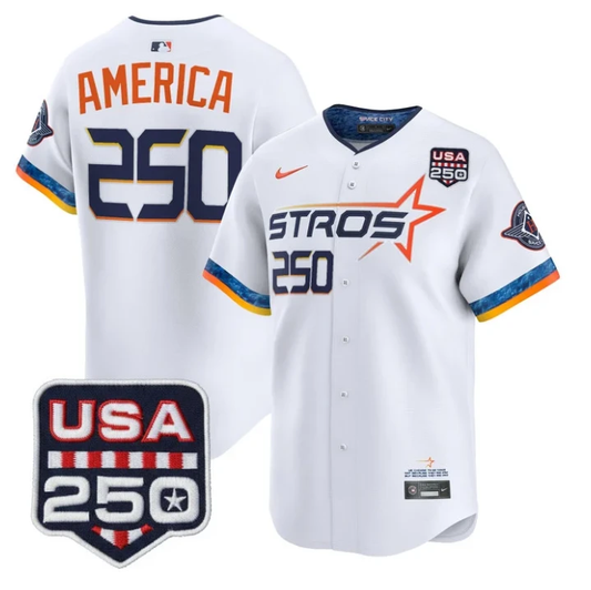 America Jersey #250 Houston Astros 250 USA Patch Limited Stitched by My Store
