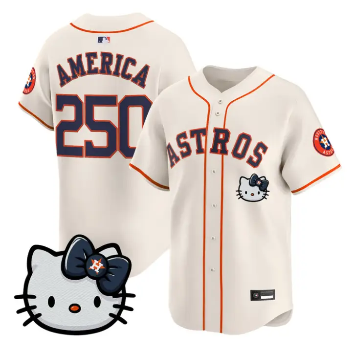 America Jersey #250 Houston Astros Hello Kitty Premier Stitched by My Store