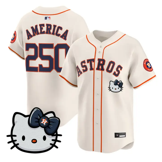 America Jersey #250 Houston Astros Hello Kitty Premier Stitched by My Store
