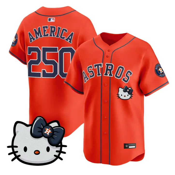 America Jersey #250 Houston Astros Hello Kitty Premier Stitched by My Store