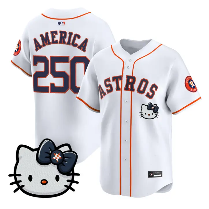 America Jersey #250 Houston Astros Hello Kitty Premier Stitched by My Store