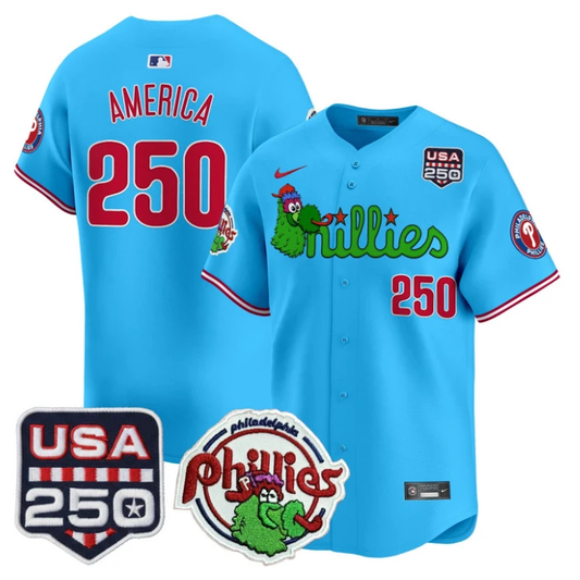America Jersey #250 Philadelphia Phillies Phanatic 250 USA Stitched by My Store