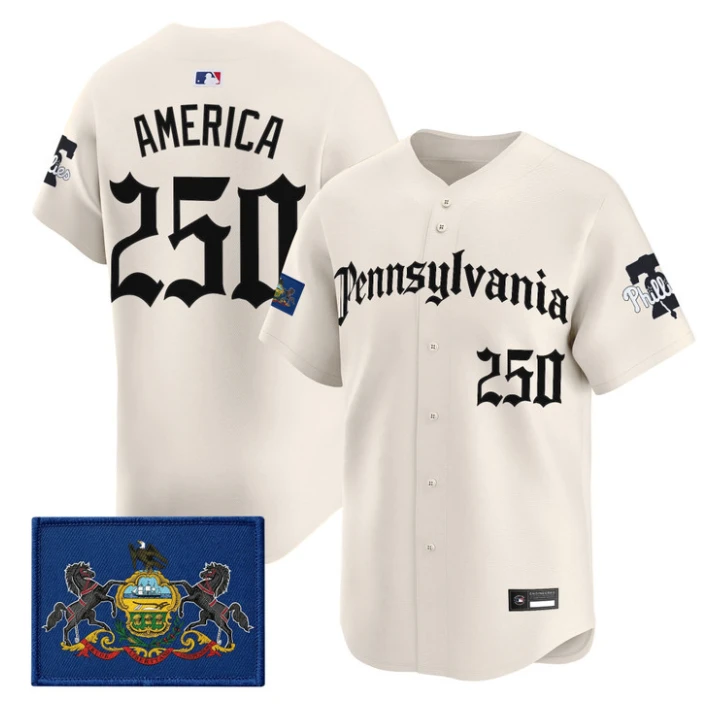 America Jersey #250 Phillies Pennsylvania Gothic Edition Stitched by My Store