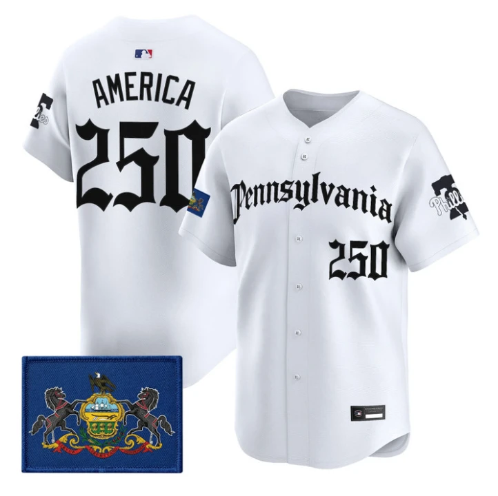 America Jersey #250 Phillies Pennsylvania Gothic Edition Stitched by My Store