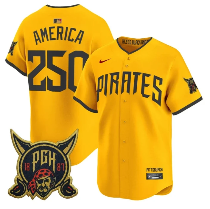 America Jersey #250 Pittsburgh Pirates 2026 City Connect Premier Stitched by My Store