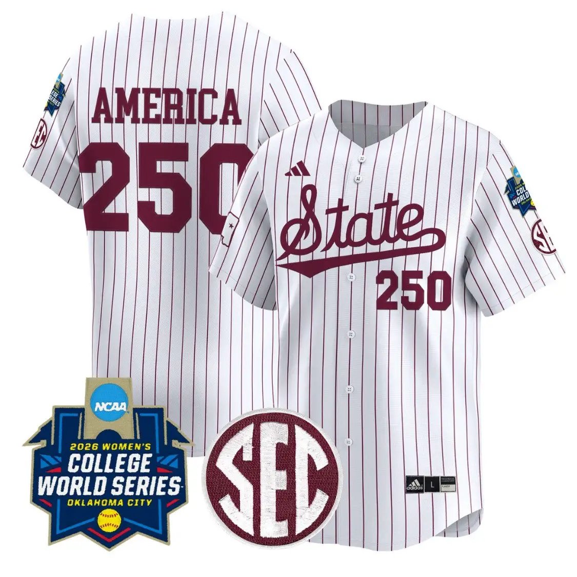 America Jersey #250 State Softball 2026 World Series Stitched by My Store
