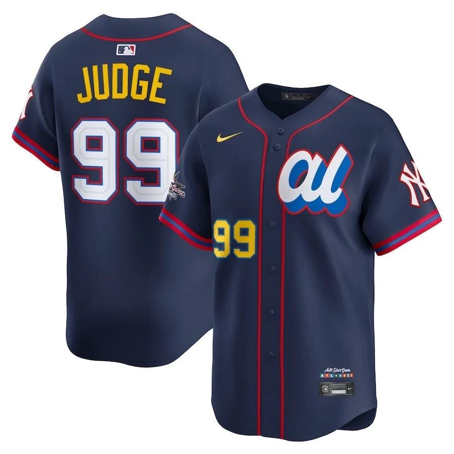 American League Aaron Judge #99 Navy 2025 All-Star MLB Limited Jersey Stitched by My Store