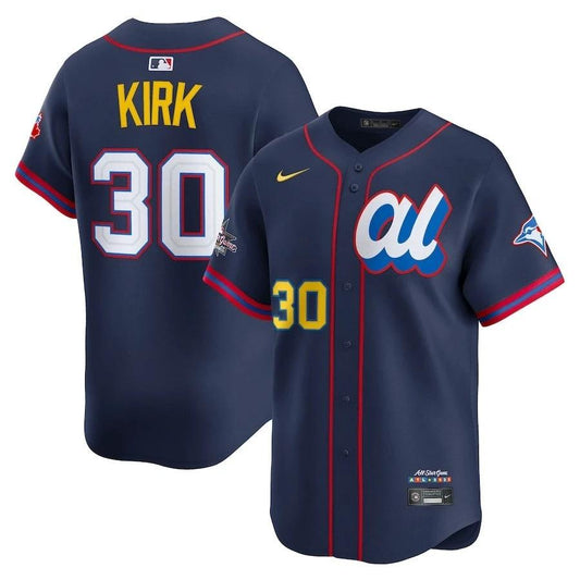 American League Alejandro Kirk #30 Navy 2025 All-Star Limited Jersey Stitched by My Store