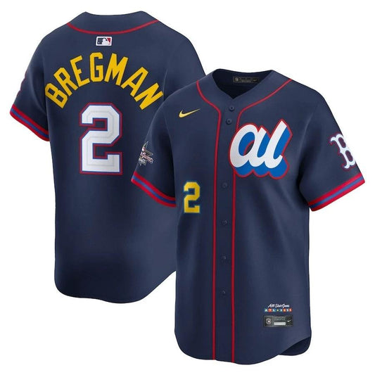 American League Alex Bregman #2 Navy 2025 All-Star Limited Jersey Stitched by My Store