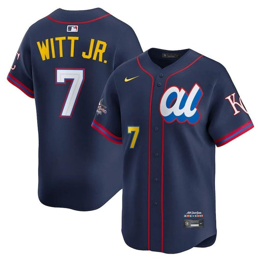 American League Bobby Witt Jr #7 Navy 2025 All-Star Limited Jersey Stitched by My Store