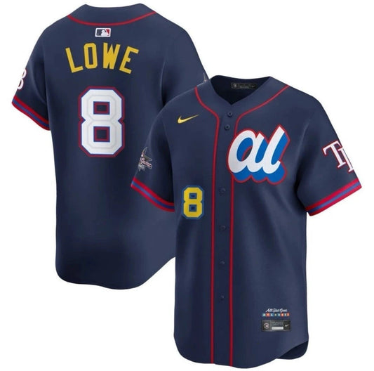 American League Brandon Lowe #8 Navy 2025 All-Star Limited Jersey Stitched by My Store