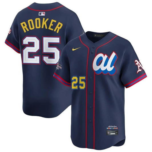 American League Brent Rooker #25 Navy 2025 All-Star Limited Jersey Stitched by My Store