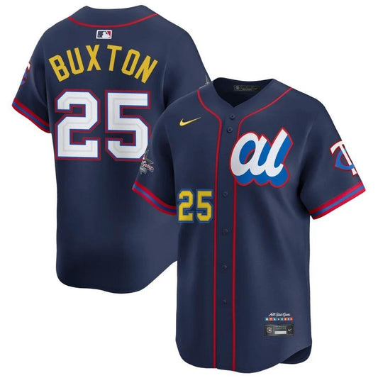 American League Byron Buxton #25 Navy 2025 All-Star Limited Jersey Stitched by My Store
