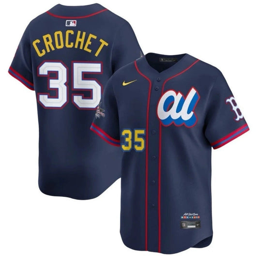 American League Garrett Crochet #35 Navy 2025 All-Star Limited Jersey Stitched by My Store