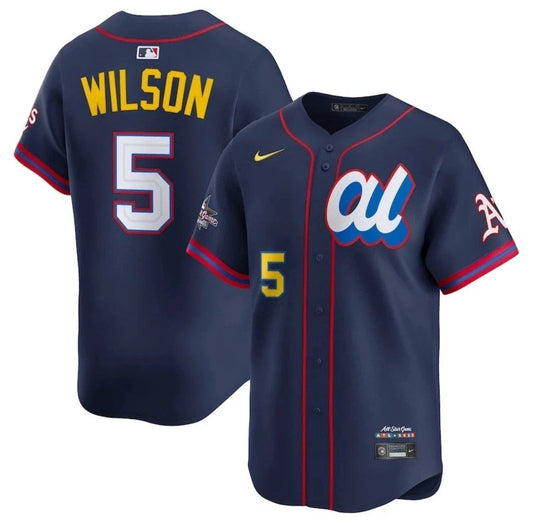 American League Jacob Wilson #5 Navy 2025 All-Star MLB Limited Jersey Stitched by My Store
