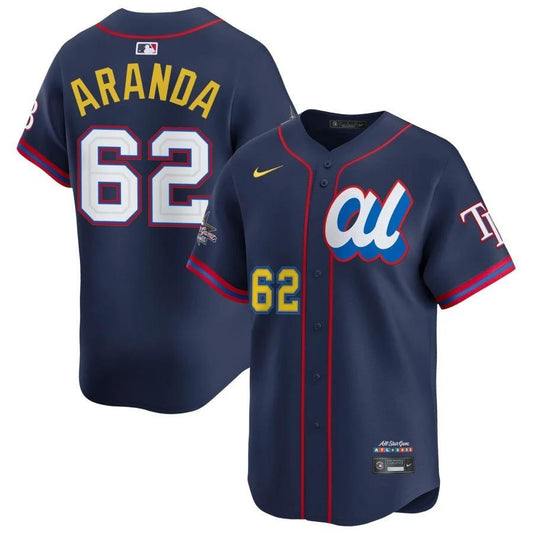 American League Jonathan Aranda #62 Navy 2025 All-Star Limited Jersey Stitched by My Store