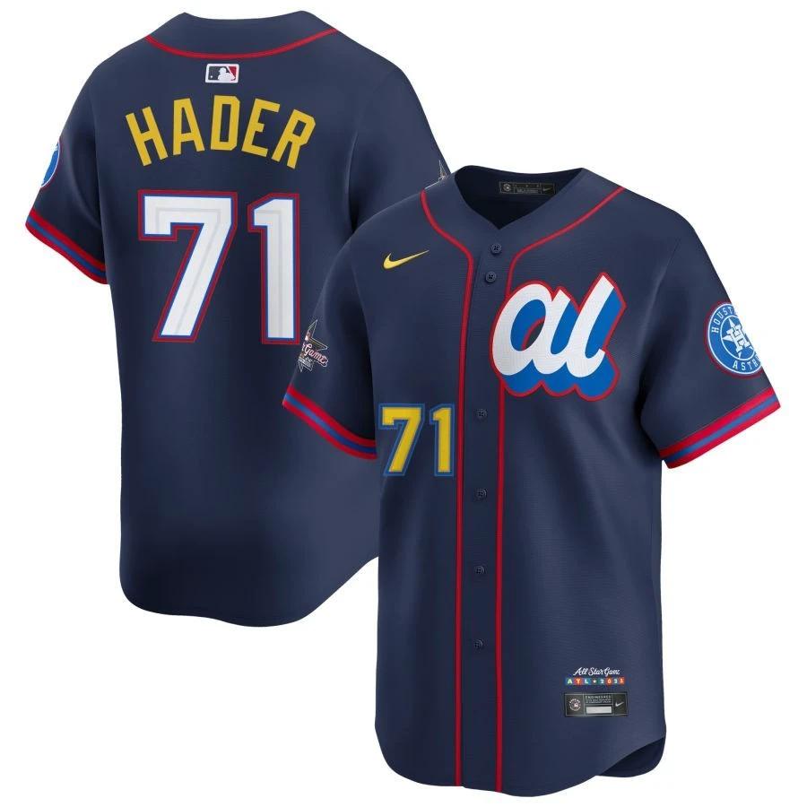 American League Josh Hader #71 Navy 2025 All-Star Game Limited Jersey Stitched by My Store