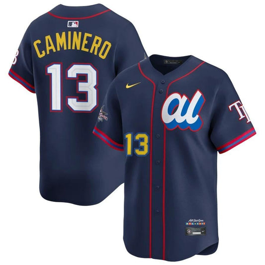 American League Junior Caminero #13 Navy 2025 All-Star Limited Jersey Stitched by My Store