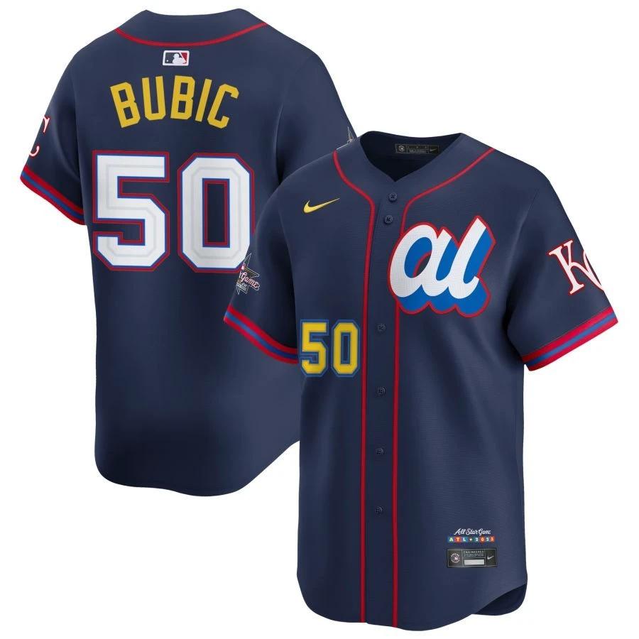 American League Kris Bubic #50 Navy 2025 All-Star Limited Jersey Stitched by My Store