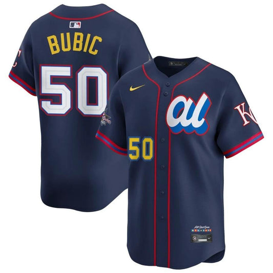 American League Kris Bubic #50 Navy 2025 All-Star Limited Jersey Stitched by My Store