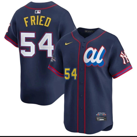 American League Max Fried #54 Navy 2025 All-Star Limited Jersey Stitched by My Store
