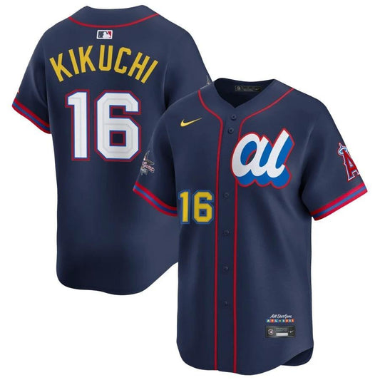American League Yuski Kikuchi Navy 2025 All-Star Game Limited Jersey Stitched by My Store