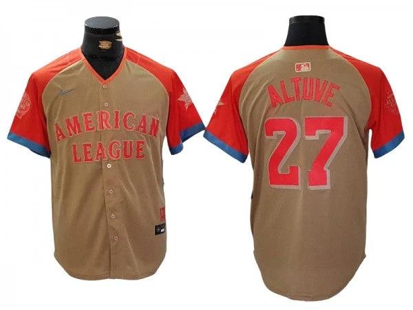 American League #27 Jose Altuve 2024 MLB All-Star Game Limited Jersey - Cream by My Store