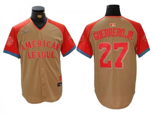 American League #27 Vladimir Guerrero Jr. Cream 2024 MLB All-Star Game Limited Jersey by My Store