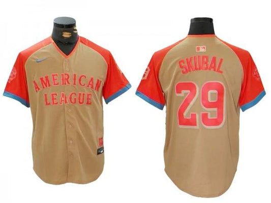 American League #29 Tarik Skubal 2024 MLB All-Star Game Limited Jersey - Cream by My Store
