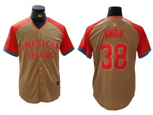American League #38 Steven Kwan Cream 2024 MLB All-Star Game Limited Jersey by My Store