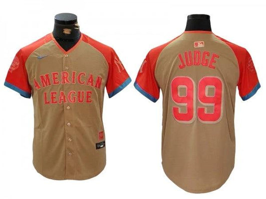 American League #99 Aaron Judge 2024 MLB All-Star Game Limited Jersey - Cream by My Store