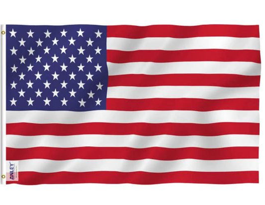 American US Flag USA Flag Polyester with Brass Grommets 3X5Ft Banner by flagsjustdoit