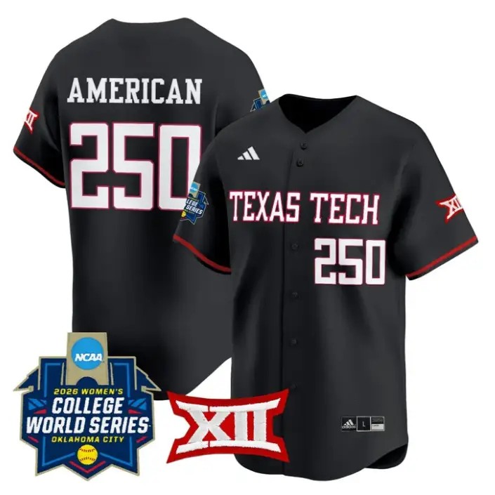 American Jersey #250 Red Raiders Softball 2026 World Series (WCWS) by My Store