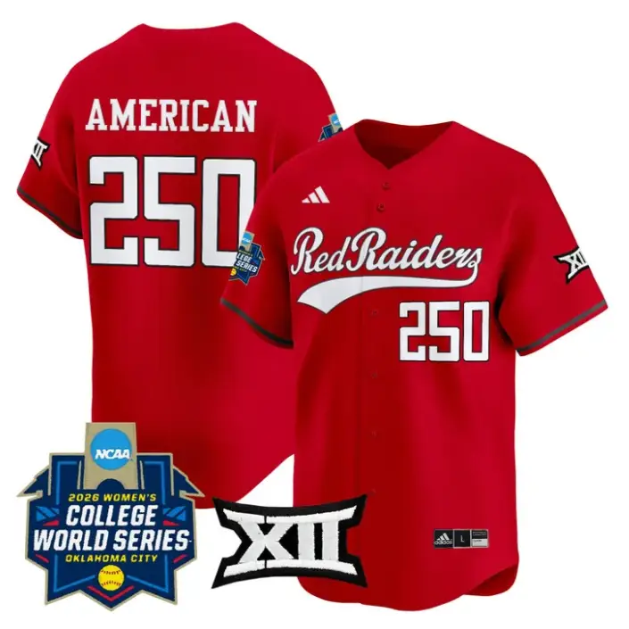 American Jersey #250 Red Raiders Softball 2026 World Series (WCWS) by My Store