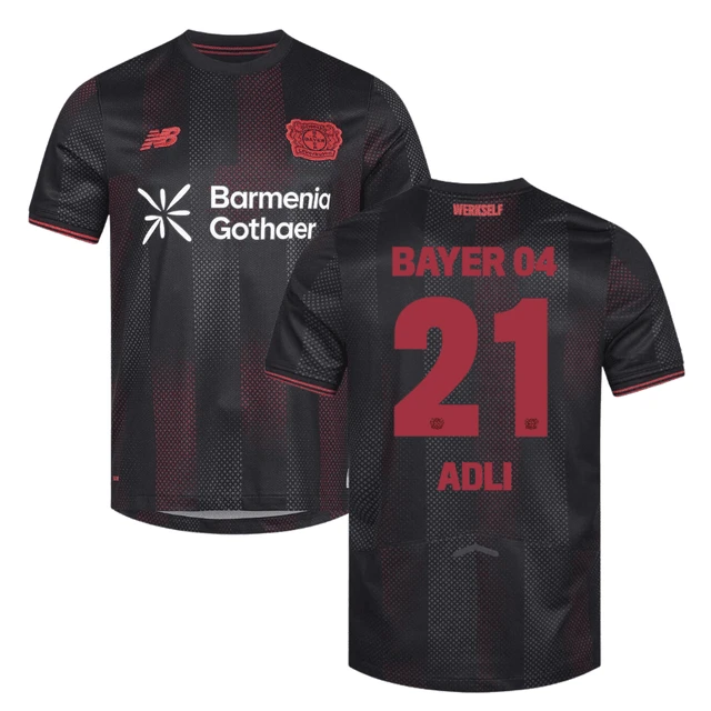 Amine Adli 21 Leverkusen 2025-26 Home Match Jersey – Black by Soccer Jersey
