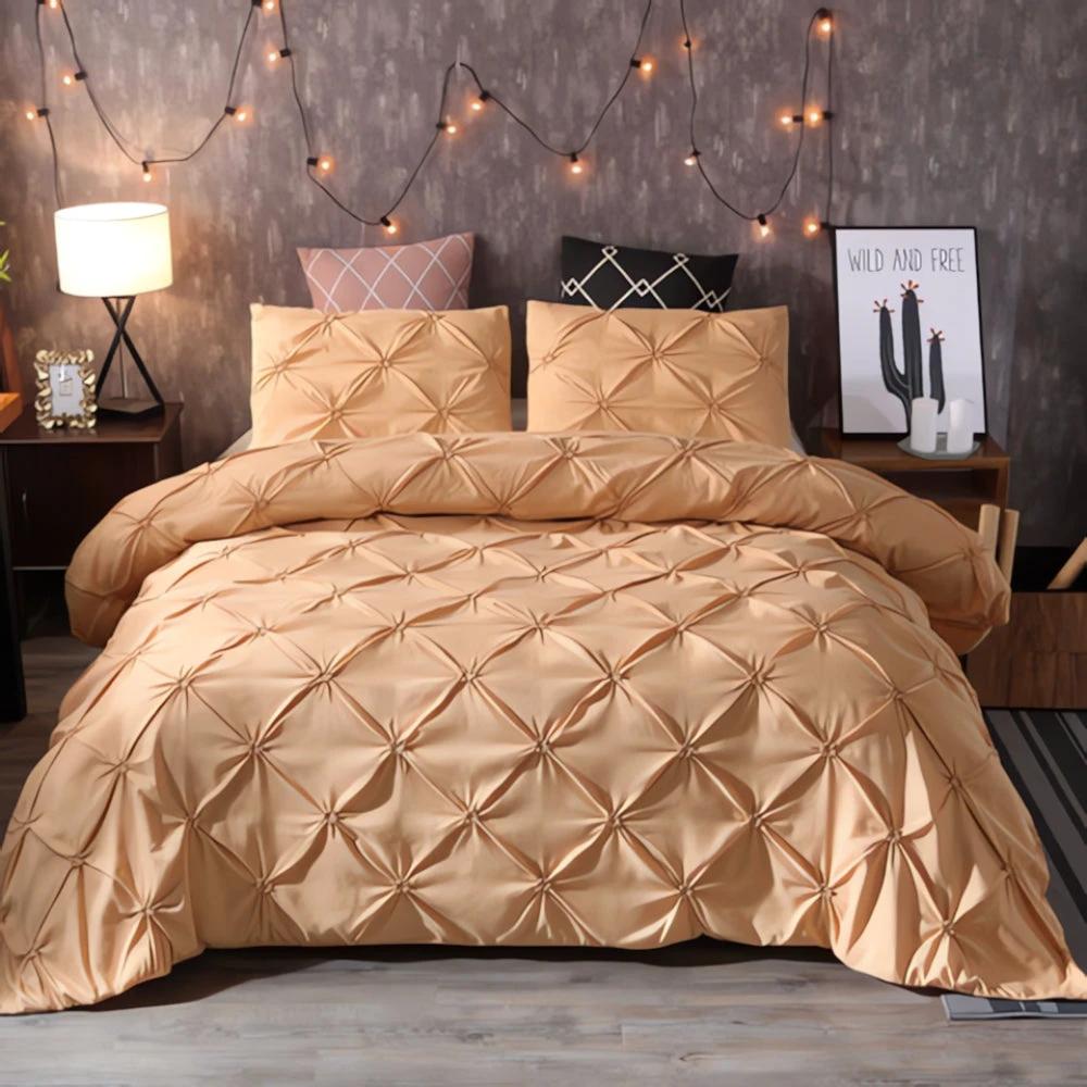 Amore Luxury Pinch Pleat Duvet Cover Set by Casa & Beyond