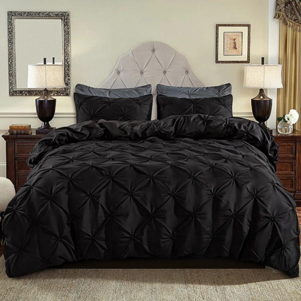 Amore Luxury Pinch Pleat Duvet Cover Set by Casa & Beyond