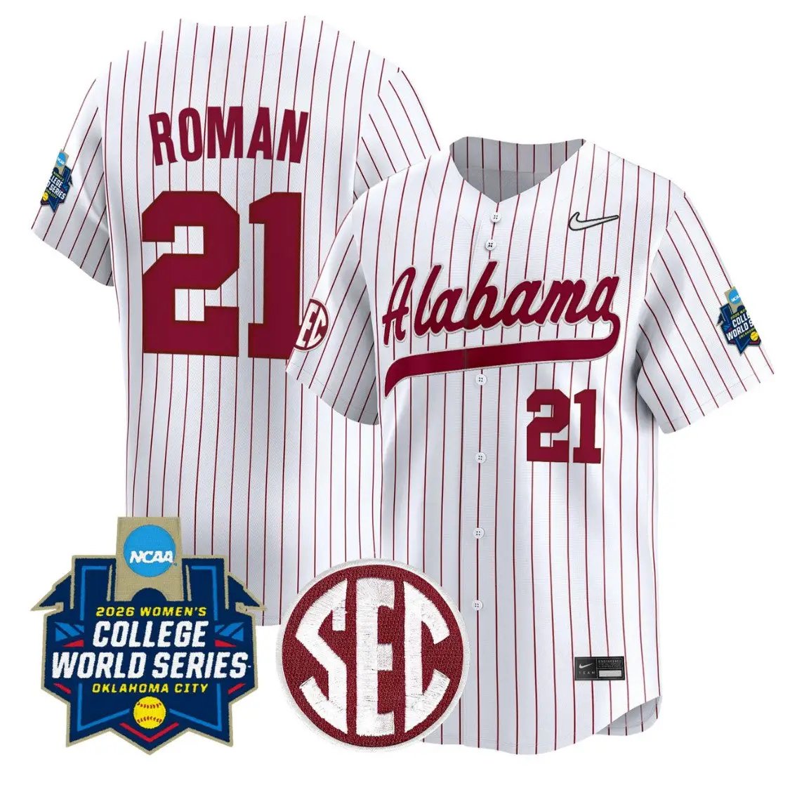 Ana Roman Jersey #21 Alabama Softball 2026 World Series Stitched by My Store
