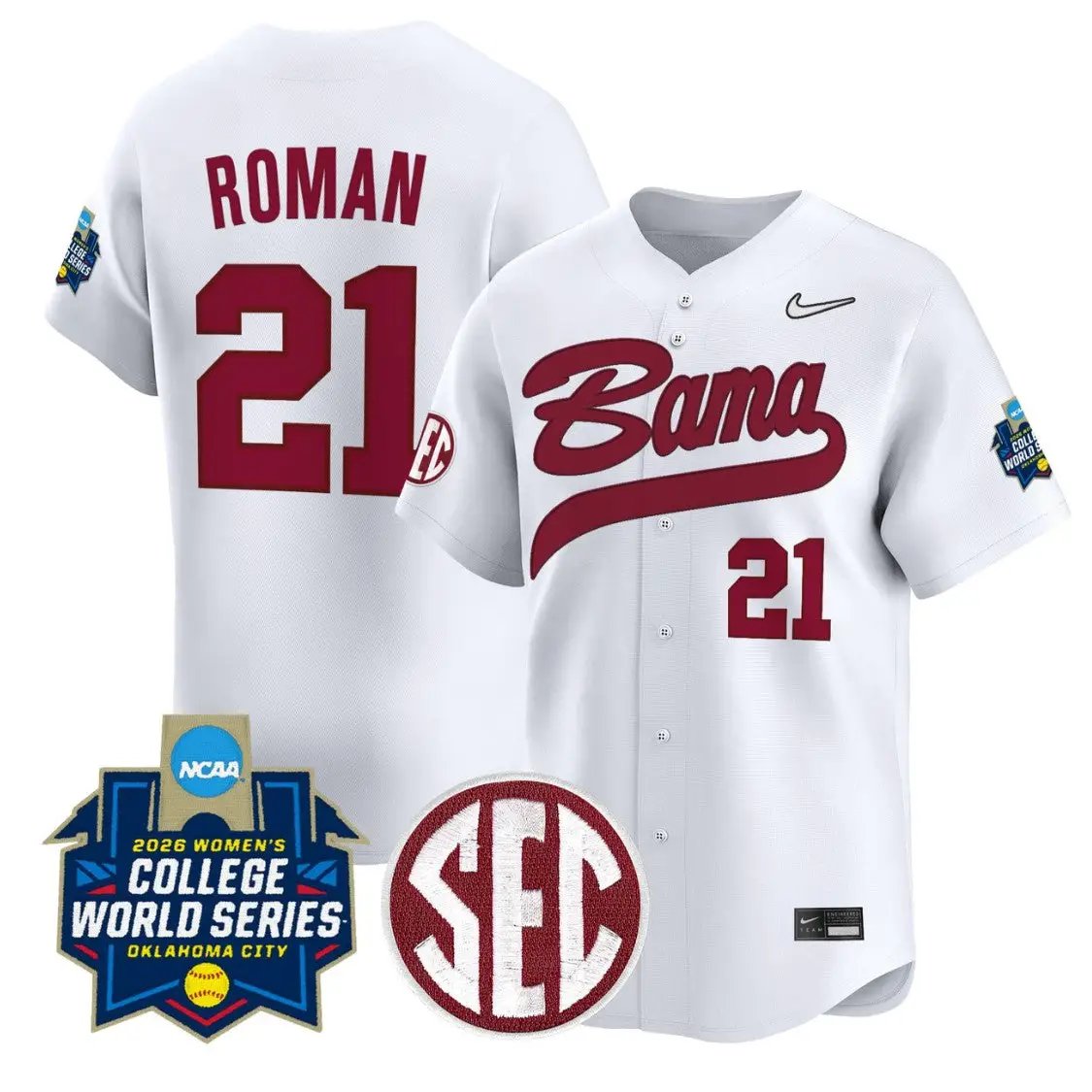 Ana Roman Jersey #21 Alabama Softball 2026 World Series Stitched by My Store