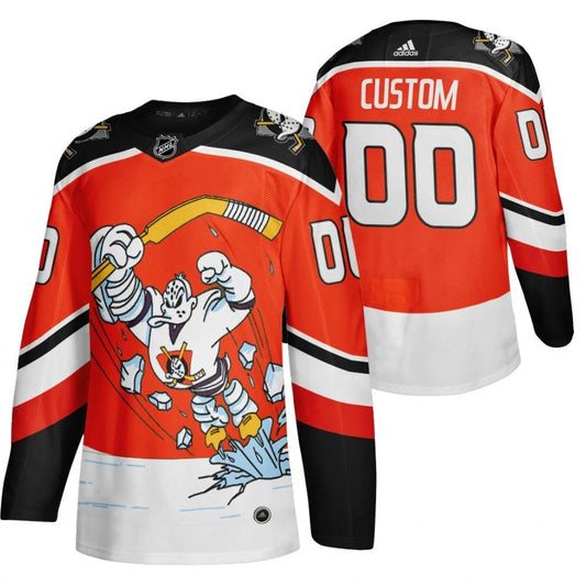 Anaheim Ducks Custom Red Alternate Player NHL Jersey by Hockey David
